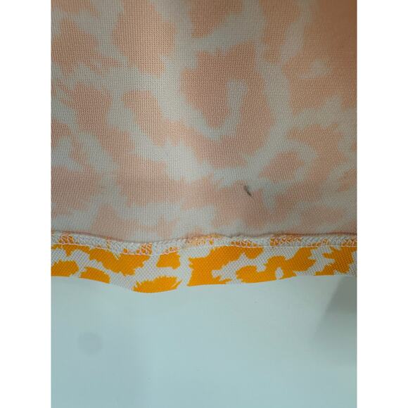 Nike Dri-fit Golf Pullover Tank Women XXL V Neck Orange Print Pickleball Tennis - Picture 4 of 8